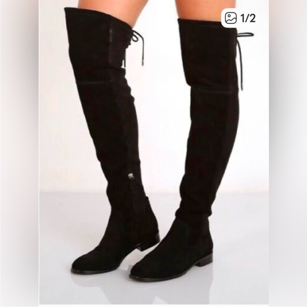 DOLCE Vita Black Over-the-Knee Suede Boots 8